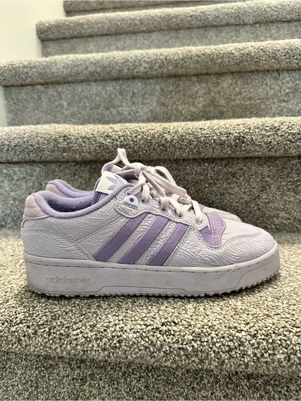 Adidas Rivalry Low TR Shoes Originals Sneakers Silver Dawn/Lilac Mens 8